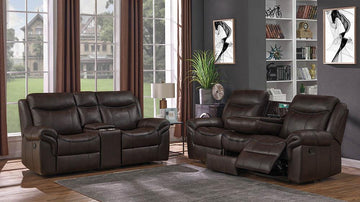 Sawyer Transitional Brown Two-Piece Living Room Set