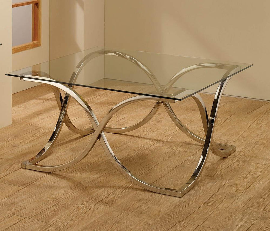 Contemporary Nickel Coffee Table