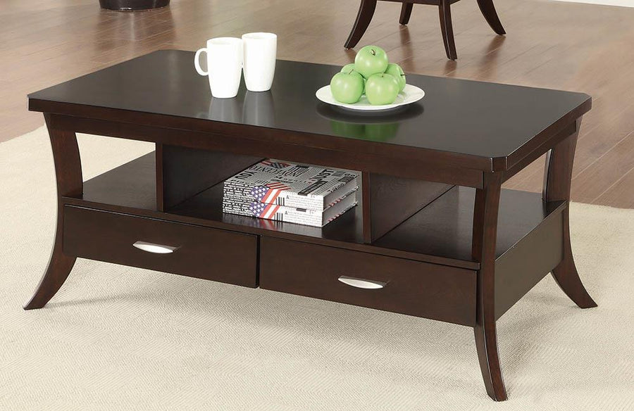 Occasional Transitional Espresso Coffee Table