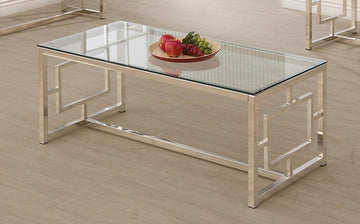 Occasional Contemporary Nickel Coffee Table