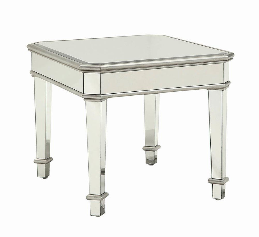 Contemporary Silver End Table