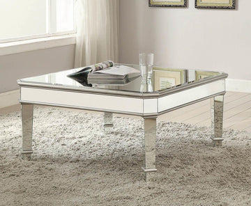 Transitional Silver Coffee Table