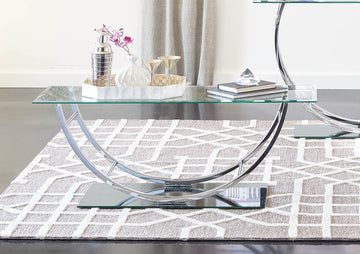 Contemporary Chrome Coffee Table