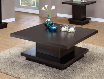 Cappuccino Wood Top Coffee Table