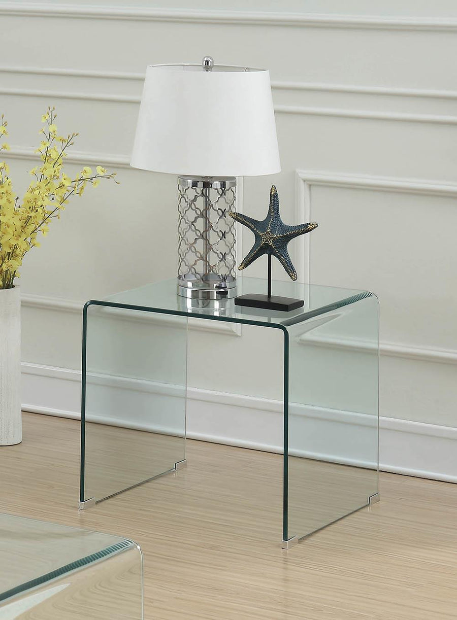 Contemporary Clear End Table