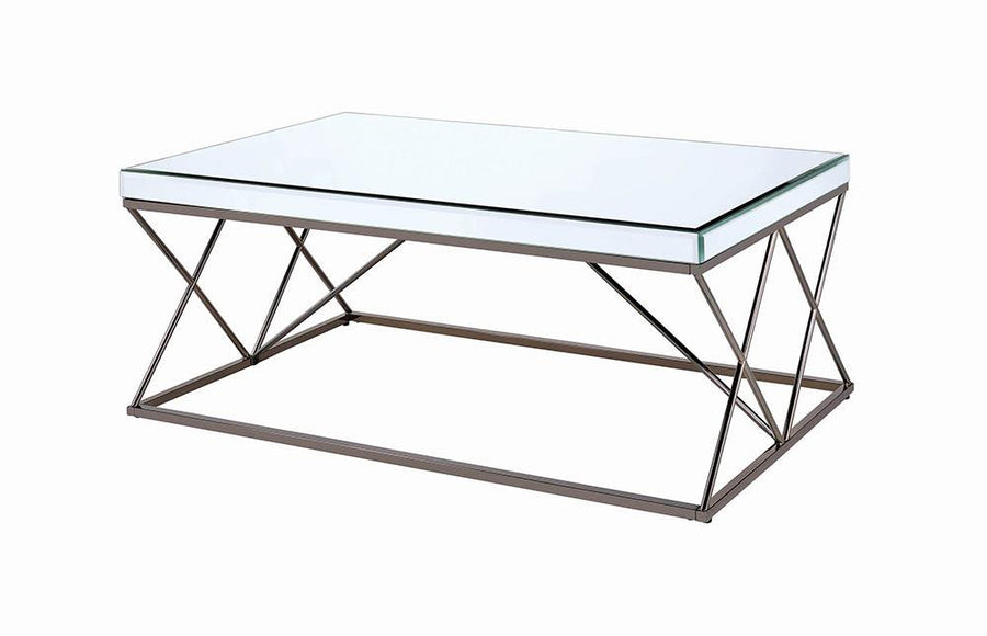 Contemporary Black Nickel Coffee Table