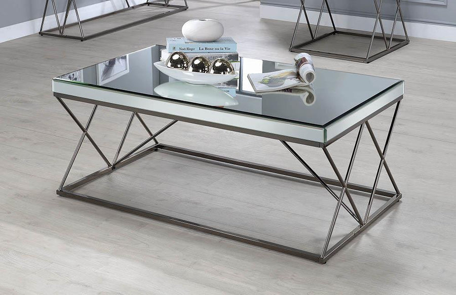 Contemporary Black Nickel Coffee Table