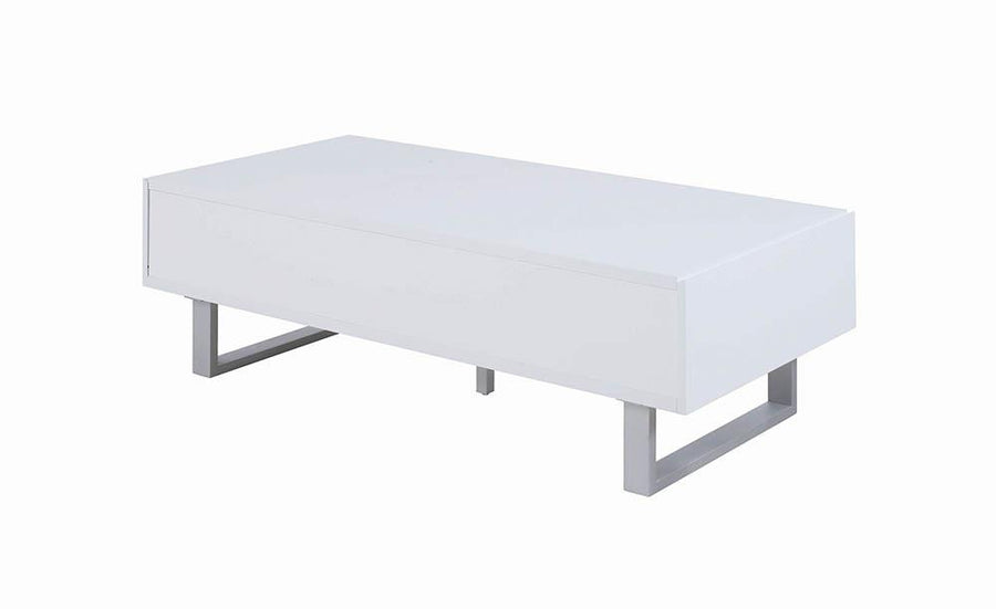 Contemporary Glossy White Coffee Table