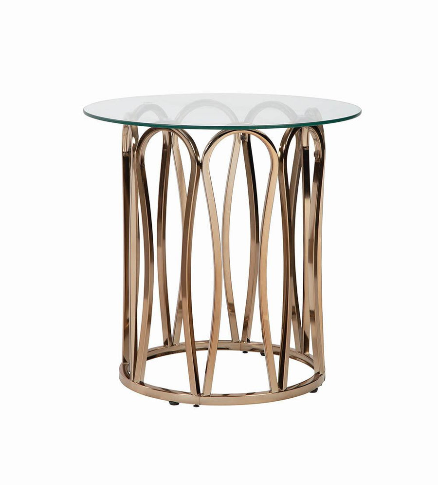 Modern Chocolate Chrome End Table