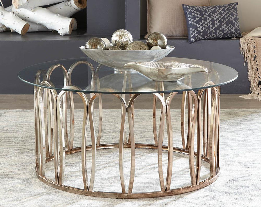 Modern Chocolate Chrome Coffee Table