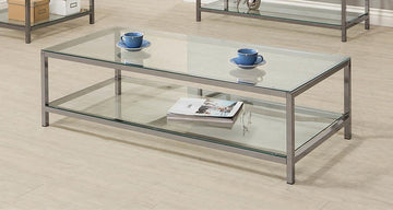 Contemporary Black Nickel Coffee Table