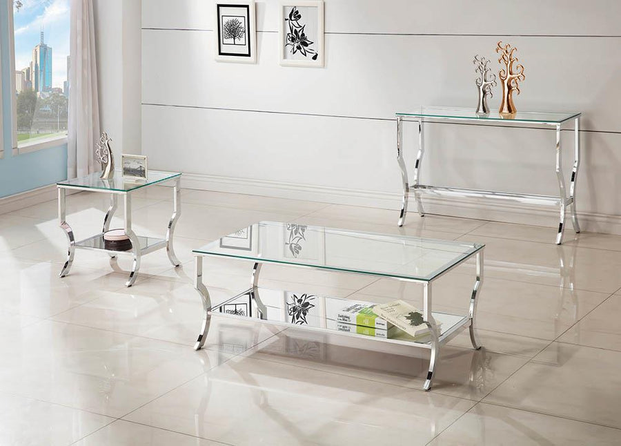 Contemporary Chrome Coffee Table