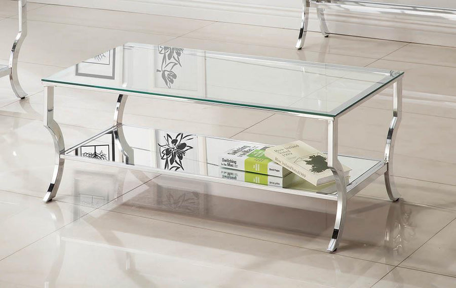 Contemporary Chrome Coffee Table