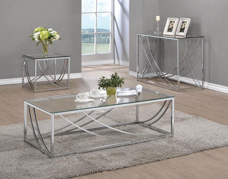 Contemporary Chrome Coffee Table