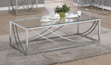 Contemporary Chrome Coffee Table