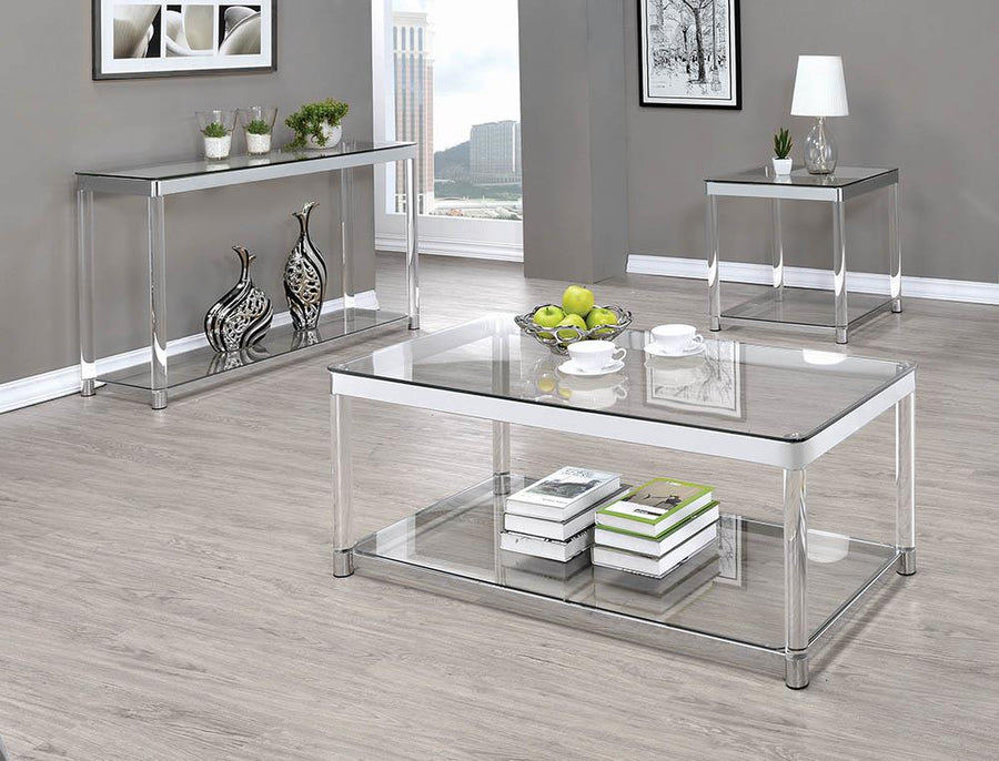 Contemporary Chrome Side Table