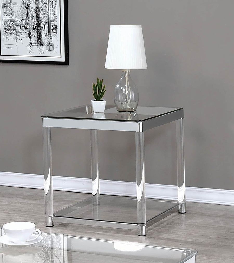 Contemporary Chrome Side Table