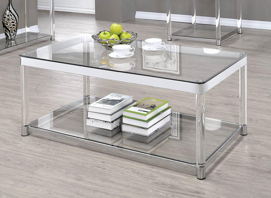 Contemporary Chrome Coffee Table