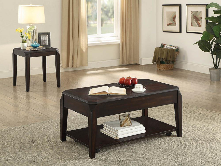 Transitional Walnut End Table