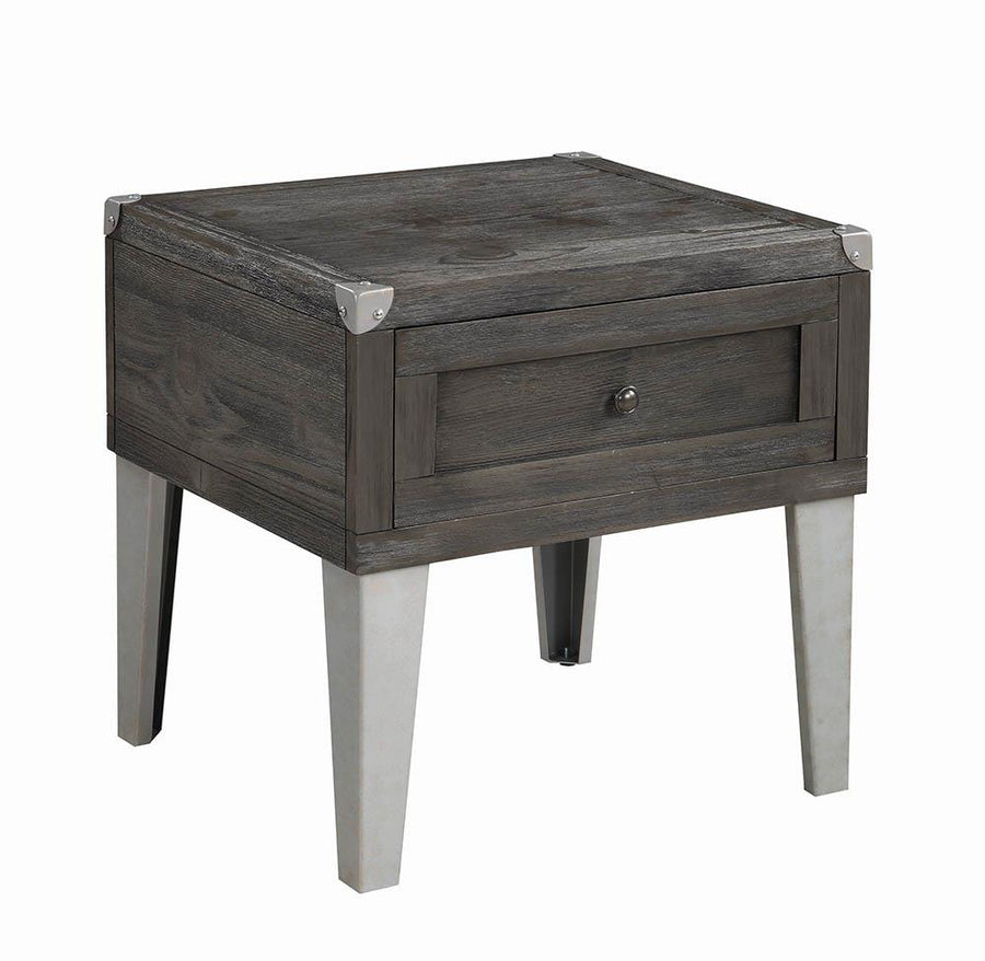 Rustic Grey Side Table