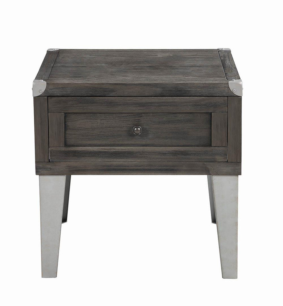 Rustic Grey Side Table