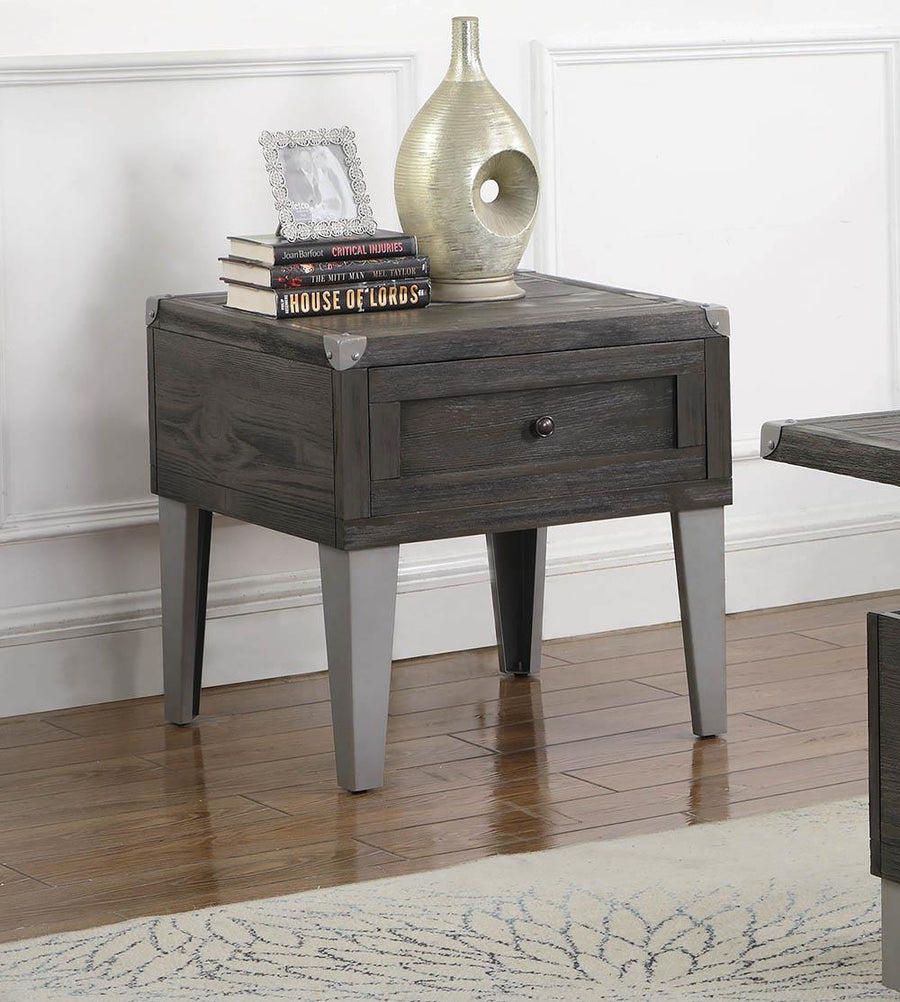 Rustic Grey Side Table