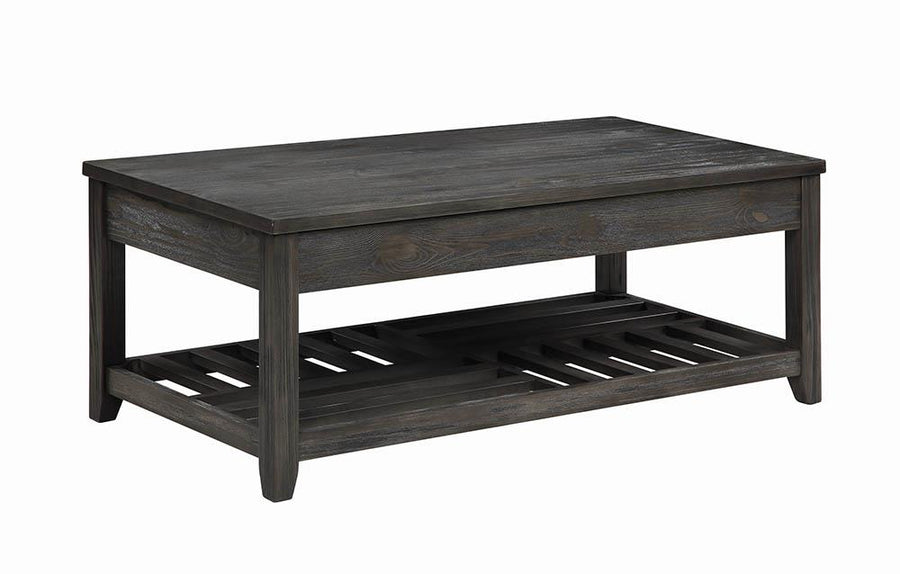 Rustic Grey Lift-Top Coffee Table