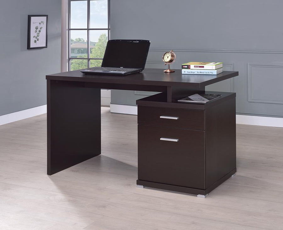 Office Desk with Drawer in Cappuccino