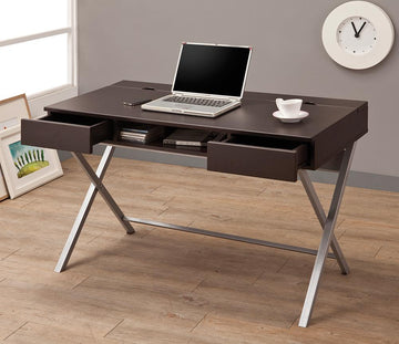 Contemporary Cappuccino Writing Desk