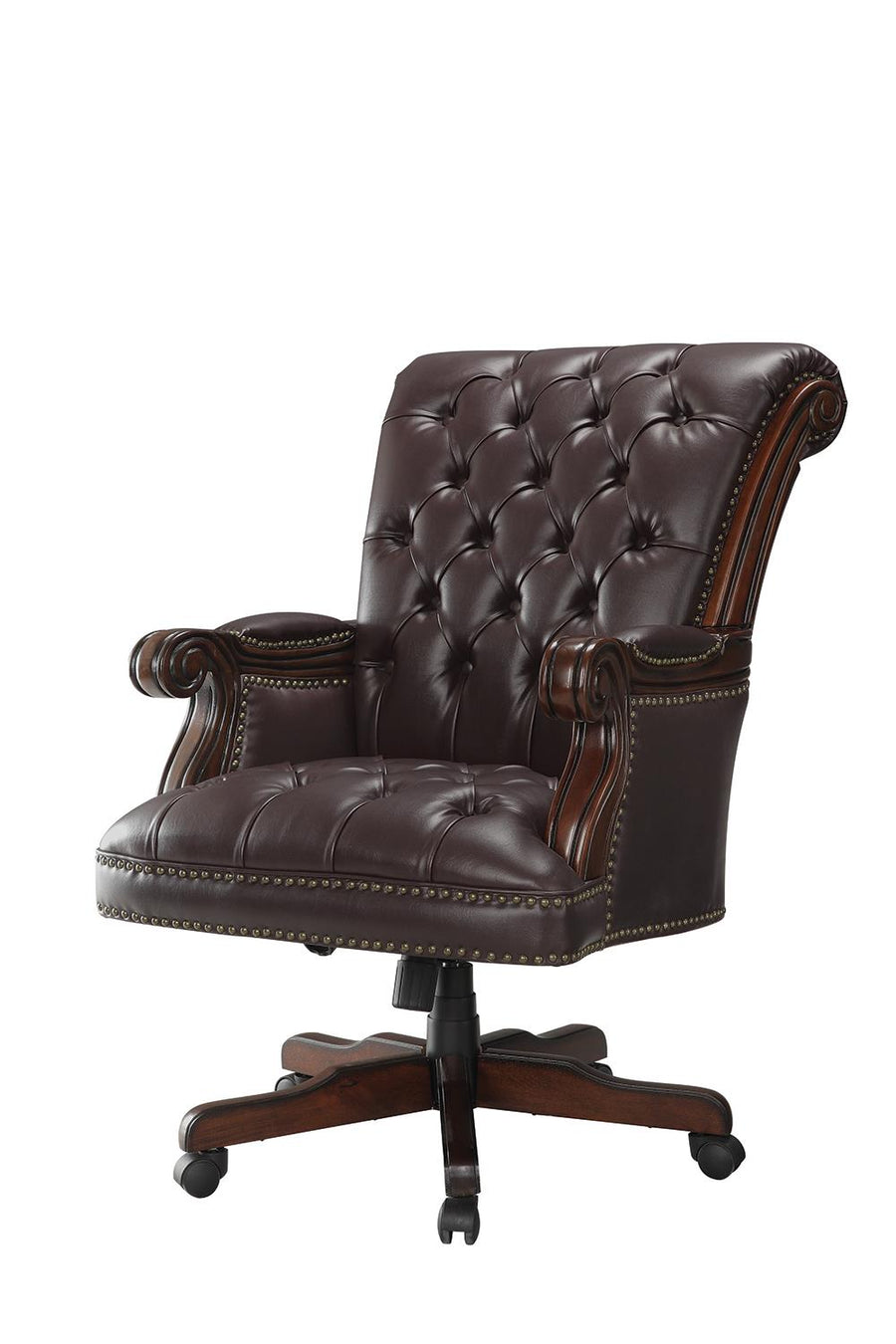 Transitional Dark Brown Office Chair