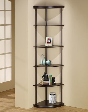 Casual Cappuccino Corner Bookcase