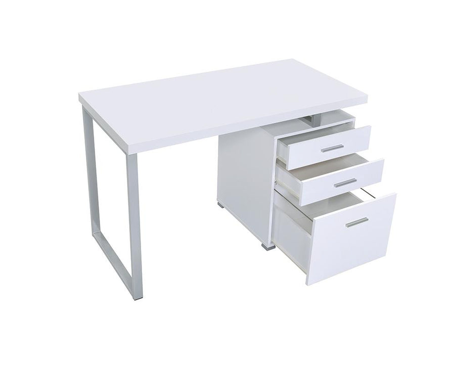 Contemporary White Writing Desk