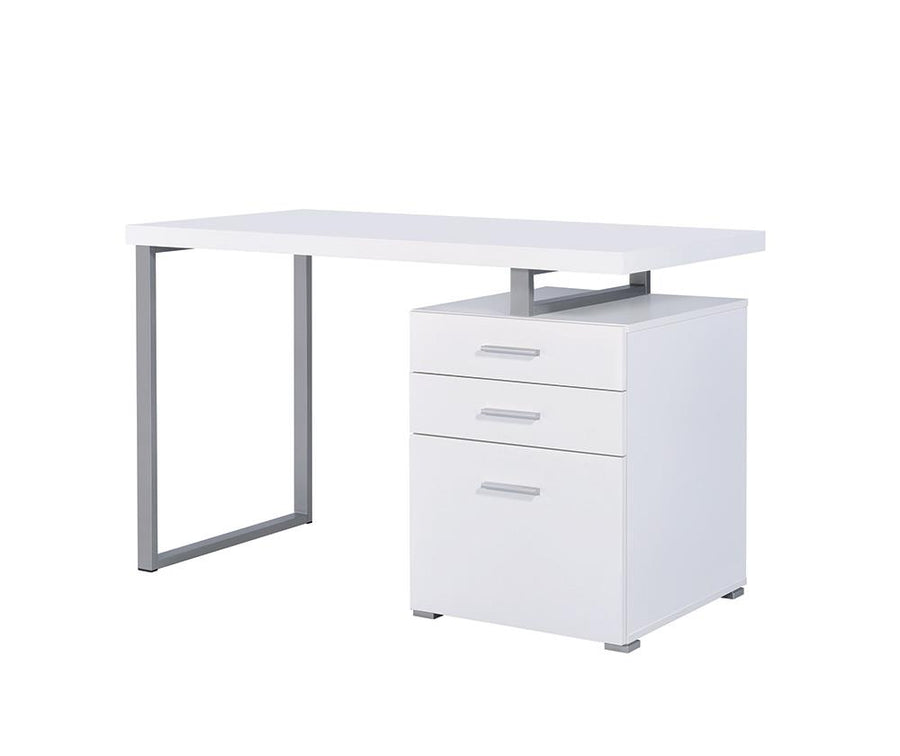 Contemporary White Writing Desk