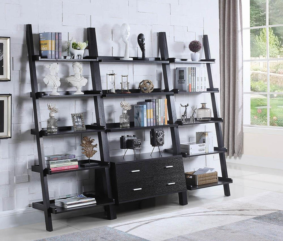 Transitional Cappuccino Bookcase