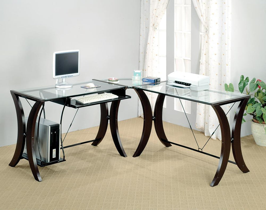 Contemporary Cappuccino Desk Set