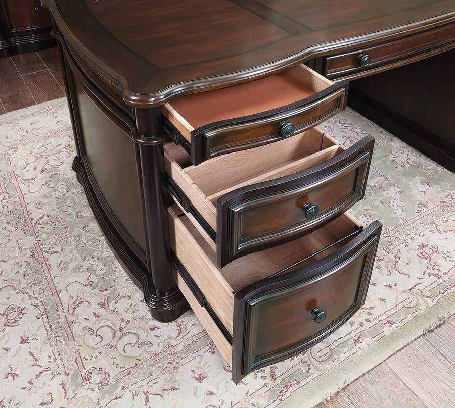 Gorman Traditional Espresso Executive Desk