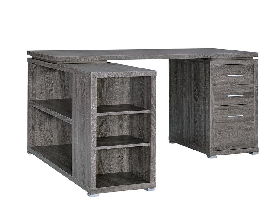 Yvette Weathered Grey Executive Desk