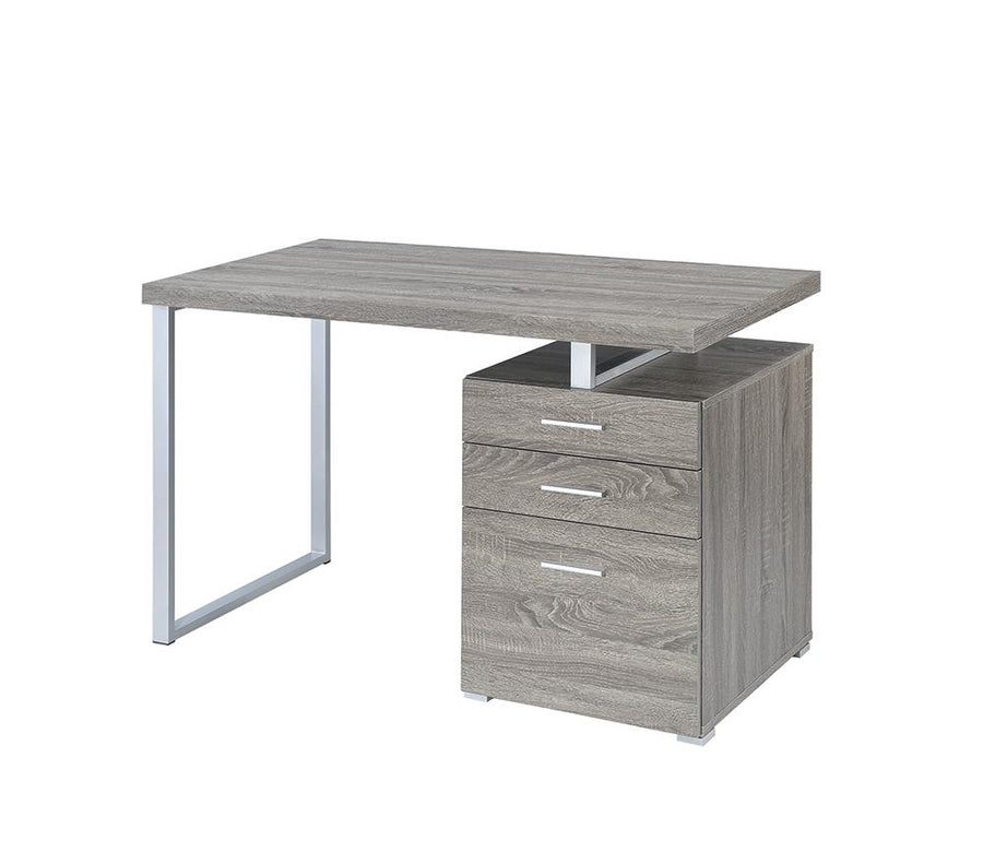 Contemporary Weathered Grey Writing Desk