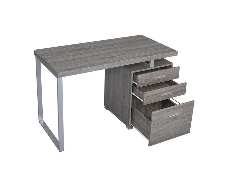 Contemporary Weathered Grey Writing Desk