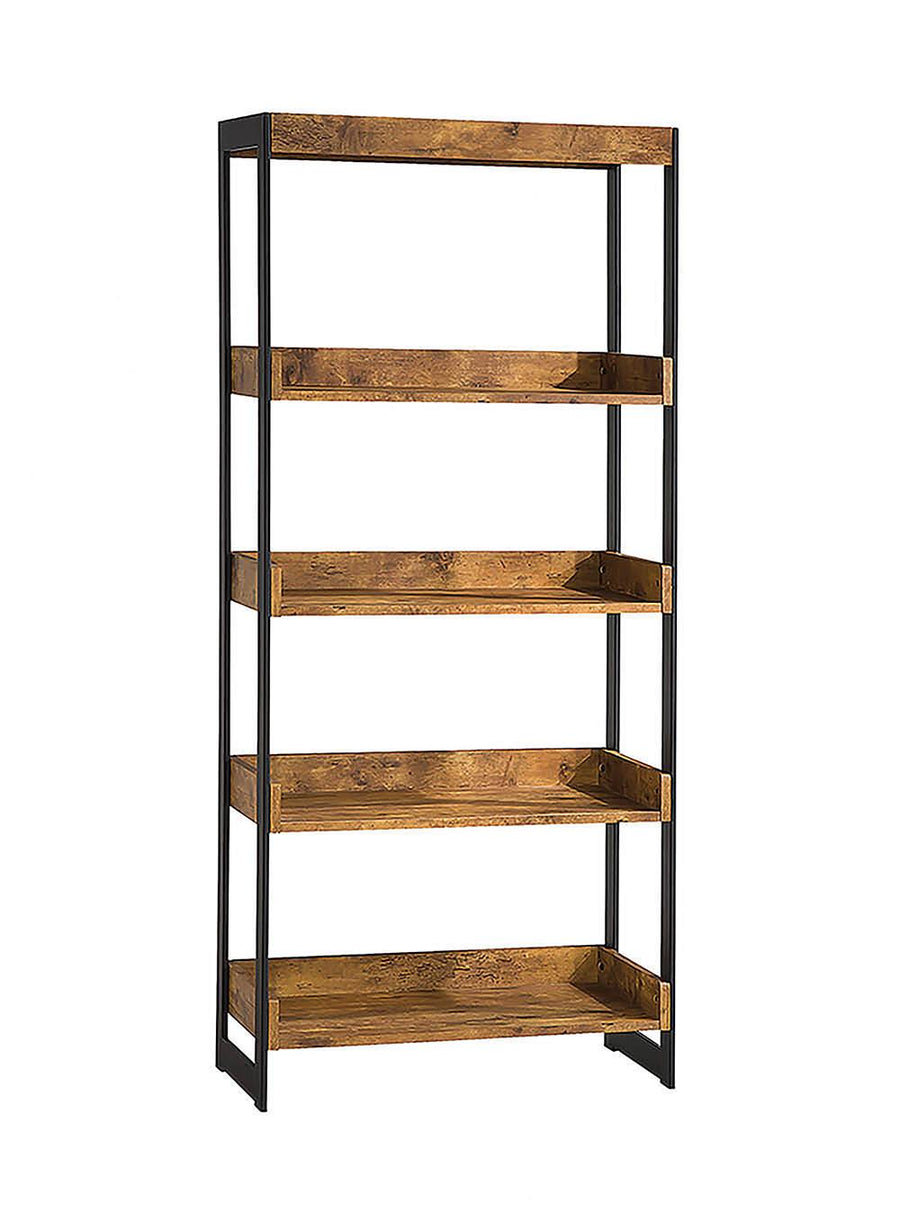 Estrella Industrial Antique Nutmeg Bookcase