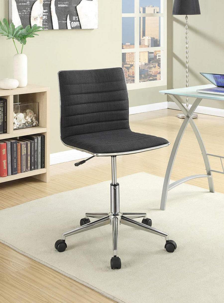 Modern Black and Chrome Home Office Chair