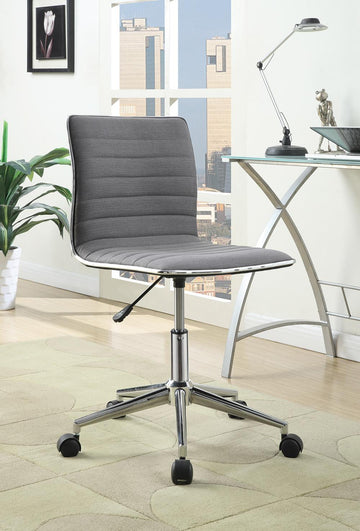 Modern Grey and Chrome Home Office Chair