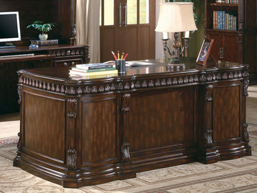 Tucker Traditional Rich Brown Executive Desk