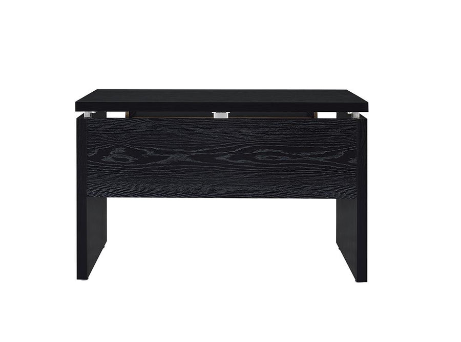 Contemporary Black Oak Computer Desk