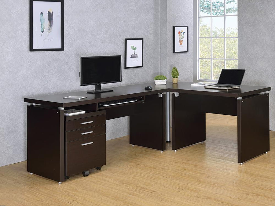 Skylar Contemporary Cappuccino Computer Desk