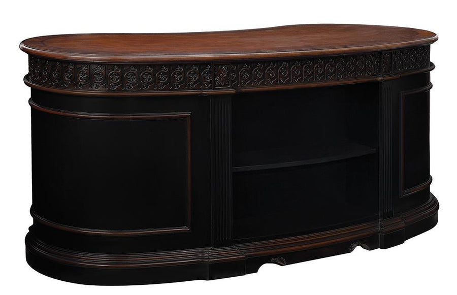 Rowan Traditional Black and Espresso Desk