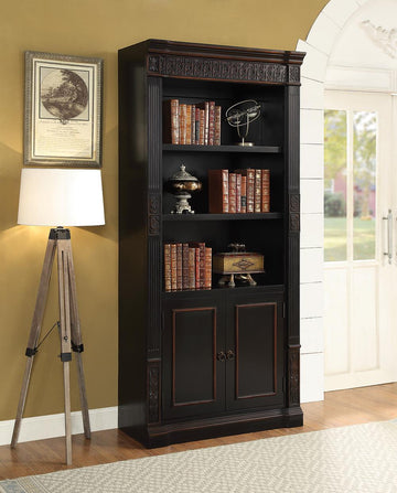 Nicolas Traditional Espresso Bookcase