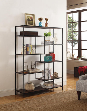 Modern Black Metal Bookcase