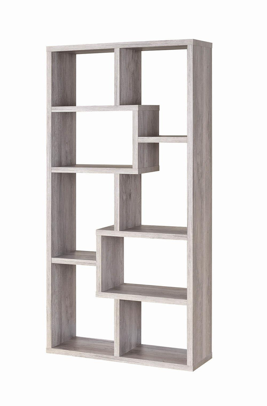 Transitional Grey Driftwood Bookcase