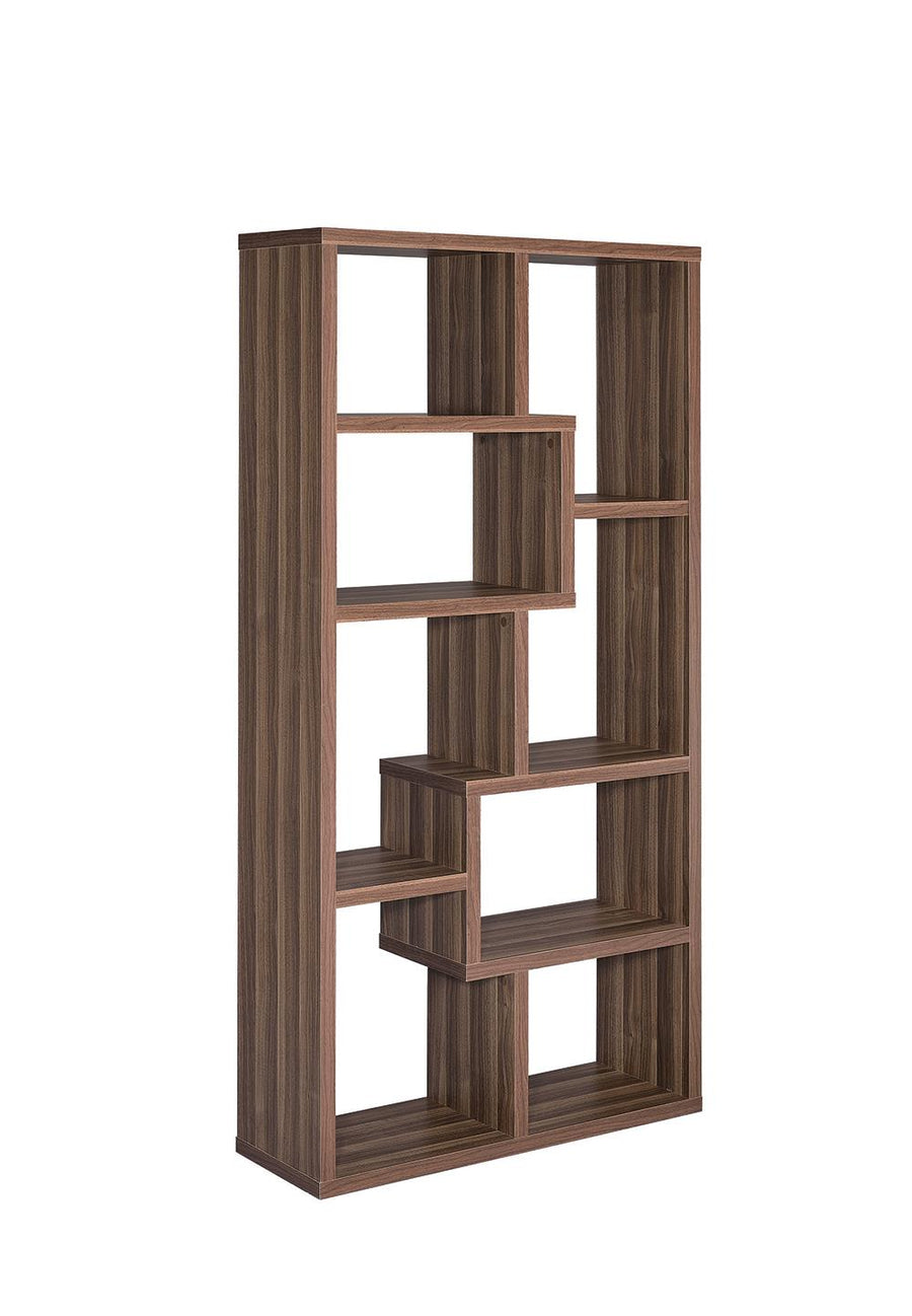 Transitional Walnut Bookcase